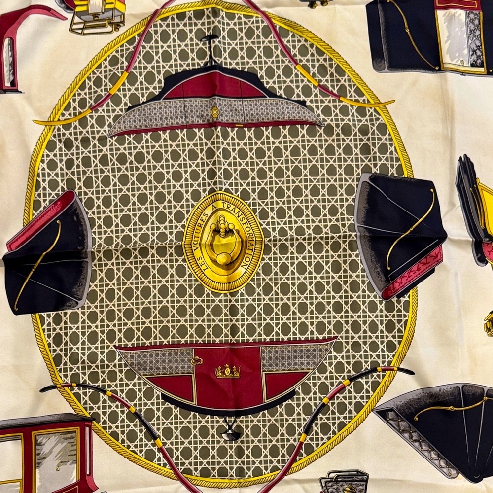 Authentic Hermès Les Voitures A Transformation Silk Scarf - Picture 4 of 11